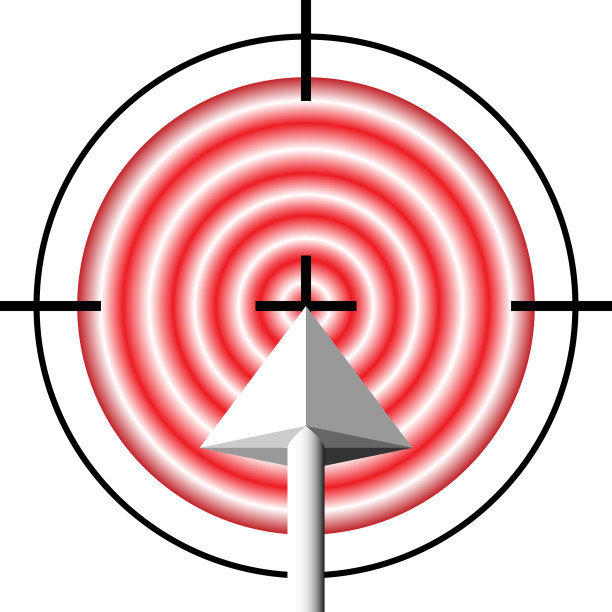 一个红白相间的目标图片下载