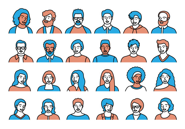 人物头像轮廓集人物头像头像图片下载