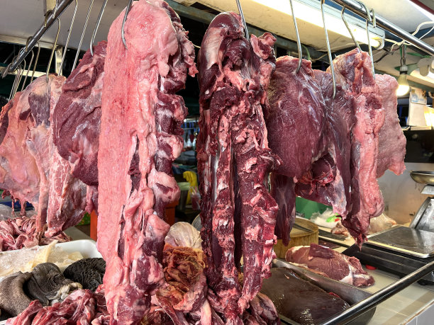 肉店挂牛肉“u2019”店图片下载
