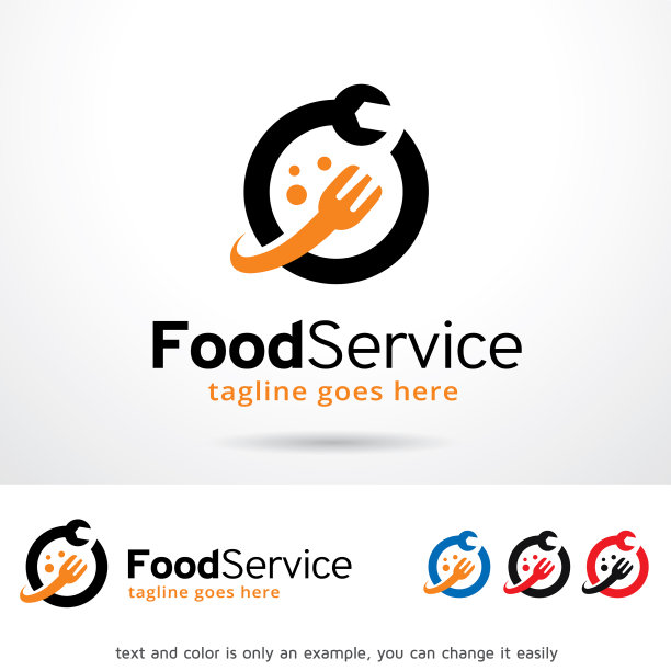 餐饮服务标志模板图片下载