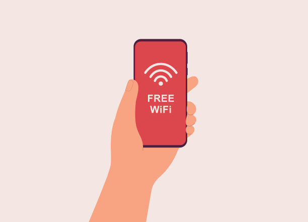 男士手持手机，免费WiFi。图片下载