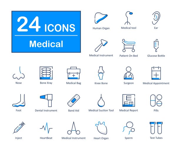 商业和金融图标集图片下载