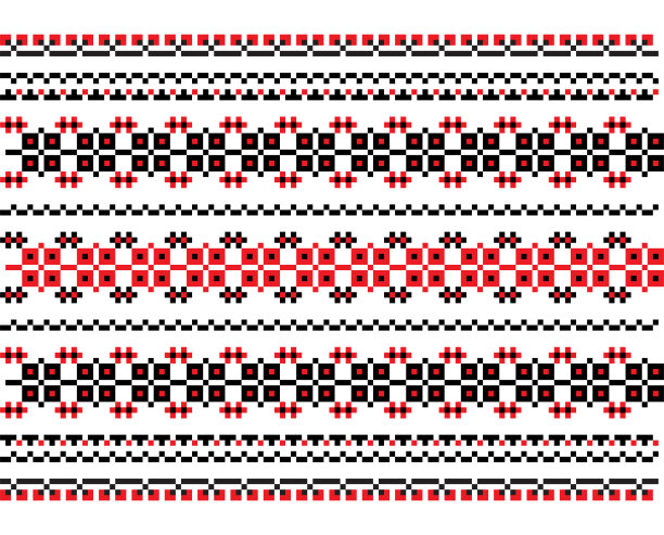 著名的乌克兰民间无缝图案设计。vyshyvanka民族传统刺绣装饰品。艺术理念，美，时尚风格。向量图片下载
