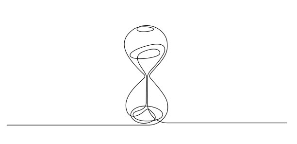 一个连续的流水沙漏线图图片下载