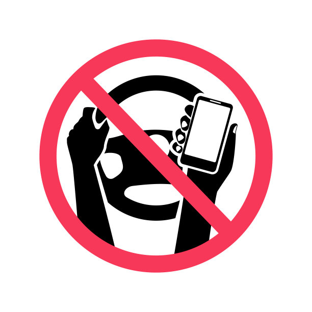 禁止开车时使用手机。禁止司机使用手机。图片下载