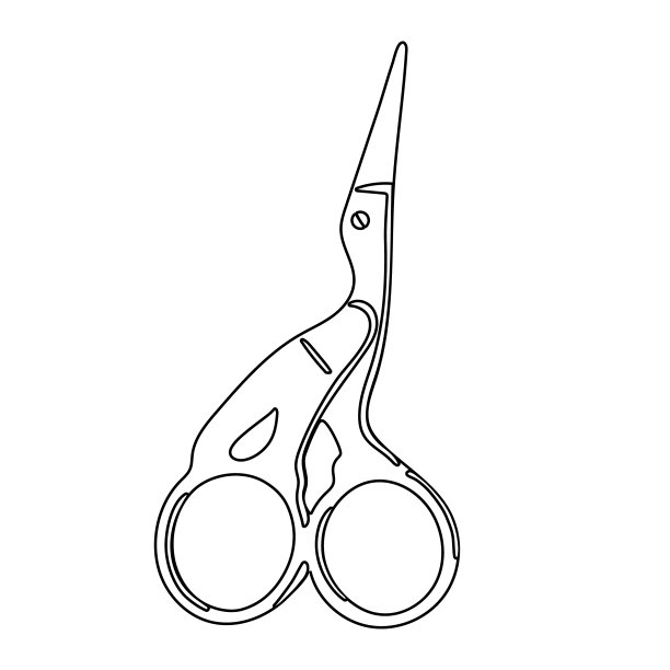 裁缝和刺绣剪刀。起重机小剪刀孤立在白色背景图片下载