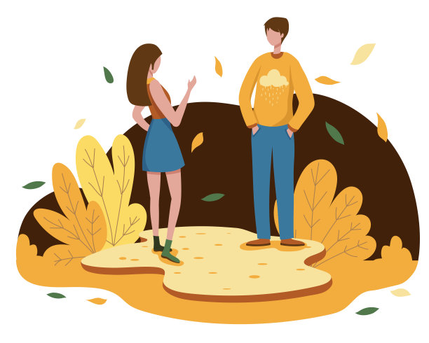 一个年轻的女人和她的男朋友去进行一次轻松的秋季旅行。图片下载