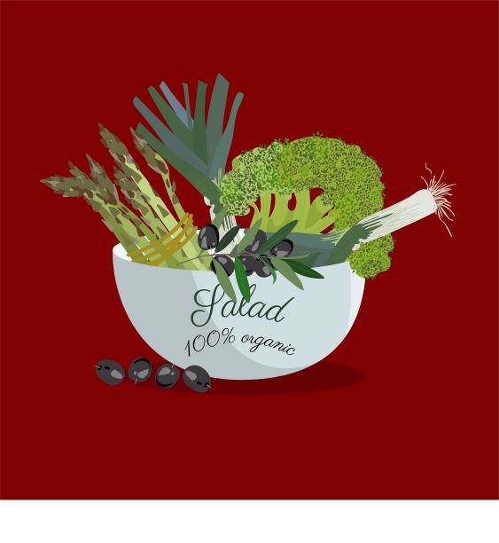 蔬菜沙拉碗图片下载