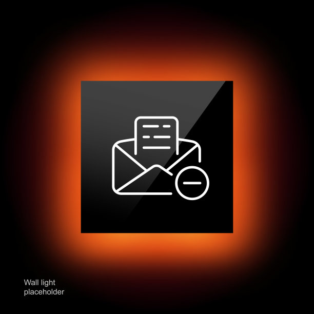 删除邮件行图标。星号、信、信封、减号、收信人、函件、信件、寄信。通信的概念。Glassmorphism风格。矢量线图标的业务和广告图片下载