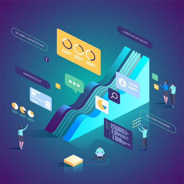 数据分析与咨询服务专家团队。向量等距图片下载