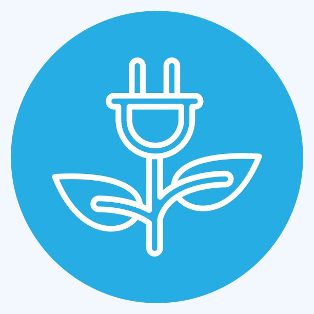 图标生物能源。适合教育符号。蓝眼睛的风格。简单的设计可编辑。设计模板向量。简单的说明图片下载