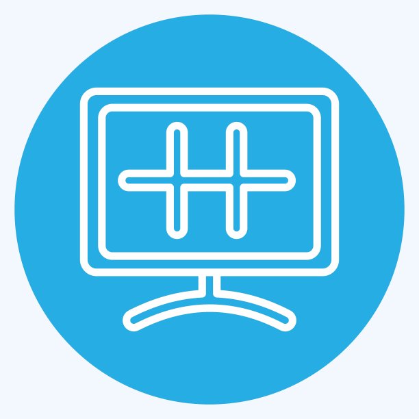 太阳能图标，适用于教育符号，蓝色风格，简约可编辑插画设计，矢量设计模板图片下载