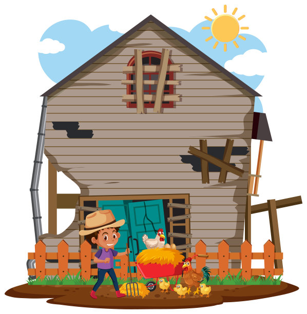 农民在乡村的老农舍图片下载