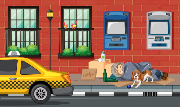 流浪汉的户外场景图片下载