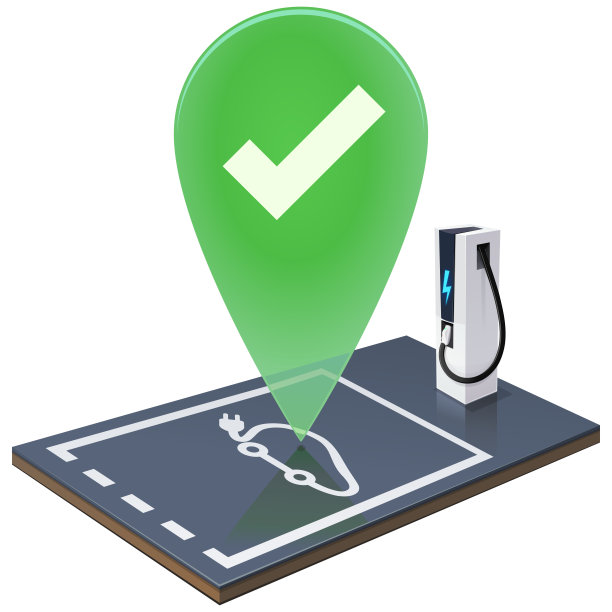 停车位及其可操作的电动汽车充电站(断开)图片下载