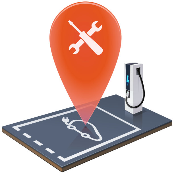 维修中的停车位及其电动汽车充电站(关闭)图片下载