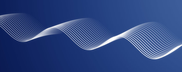 线条艺术在蓝色背景。图片下载