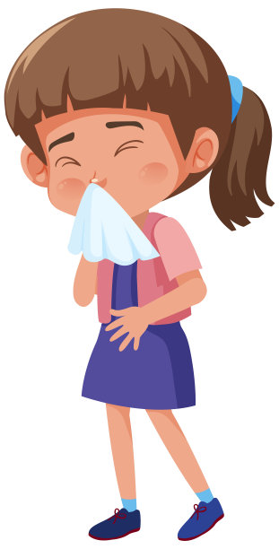 生病的女孩流鼻涕图片下载