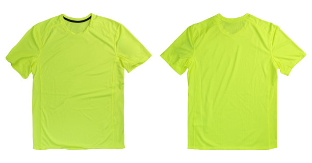 白色背景上的浅绿色跑步衫模型图片下载