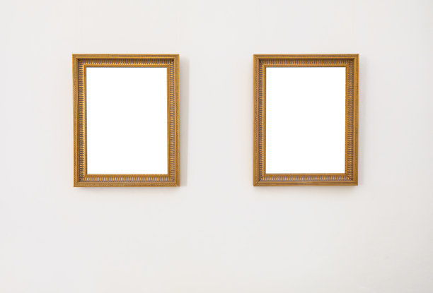 白墙上的空白画框图片下载