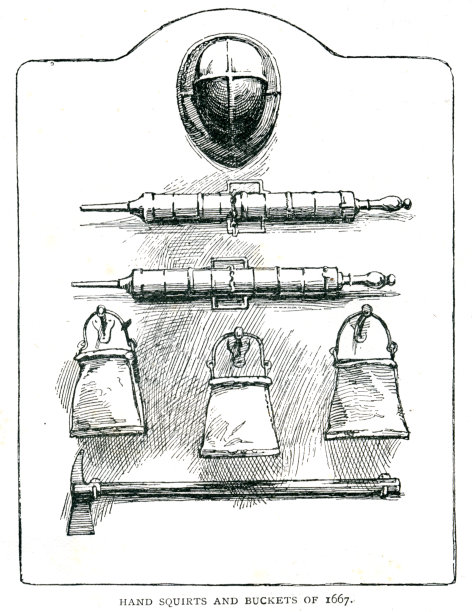 伦敦大火：1666年使用的消防设备图片下载