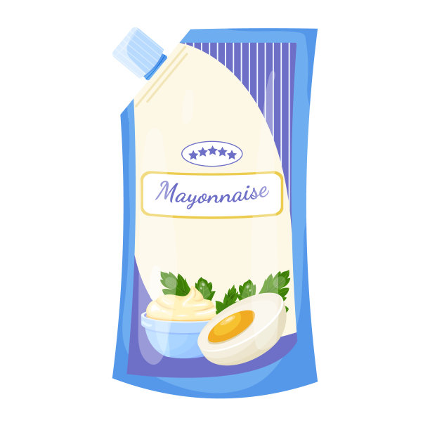 塑料袋里有经典的蛋黄酱图片下载