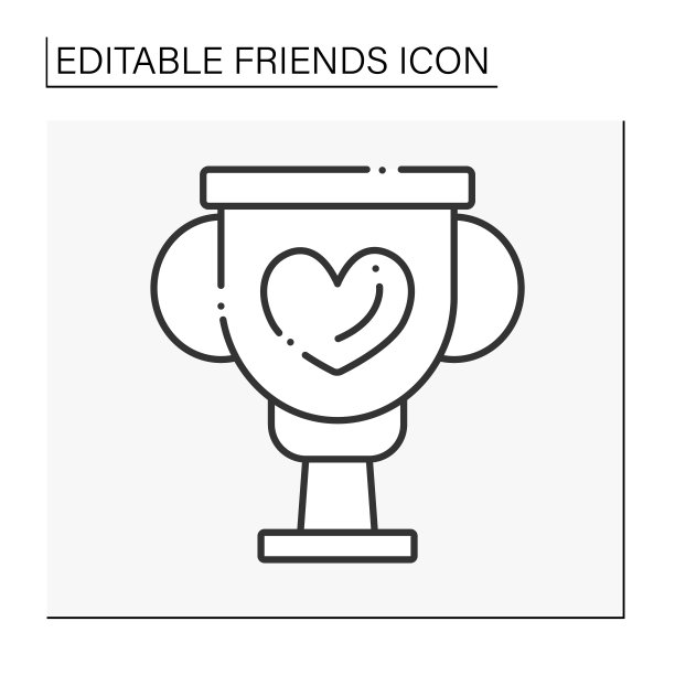 最好的朋友线图标图片下载