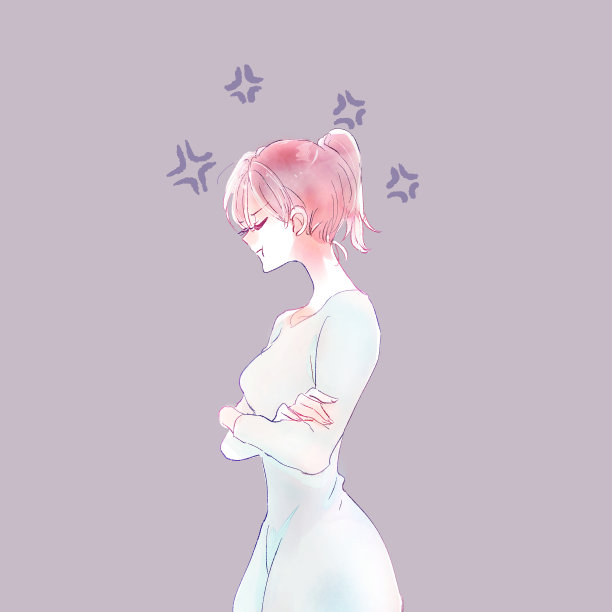 一个愤怒的女人的例证图片下载