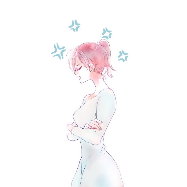 一个愤怒的女人的例证图片下载