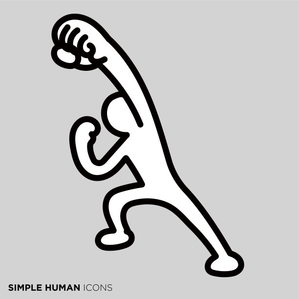 简单的人类图标系列“支持人员”图片下载