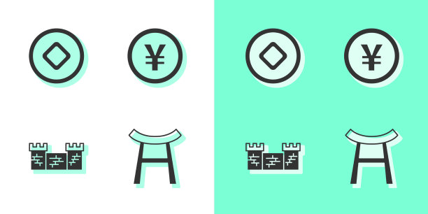 设日本门人民币货币长城图片下载