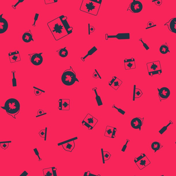 用枫叶装饰加拿大护林员帽加拿大日图片下载