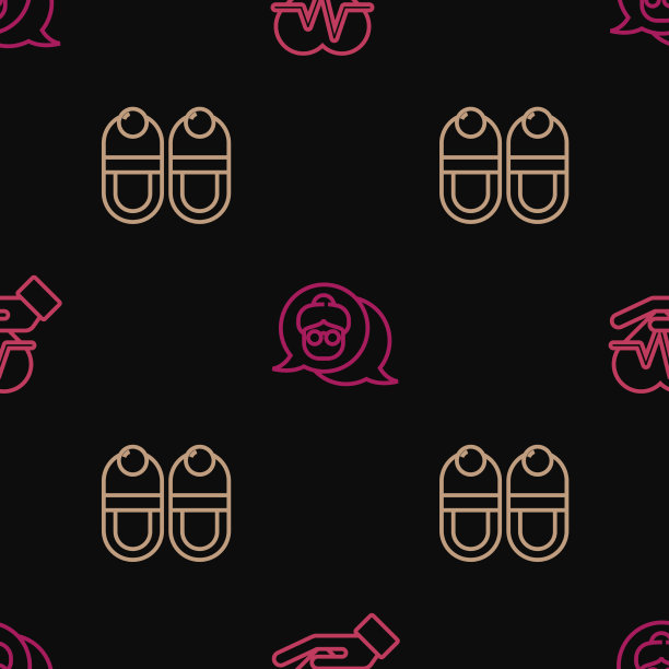 设定线心率拖鞋和奶奶上图片下载