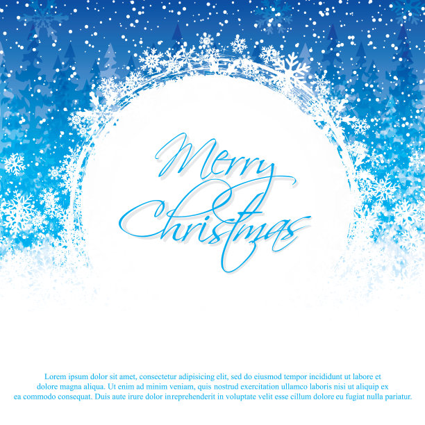 蓝色的圣诞背景图片下载