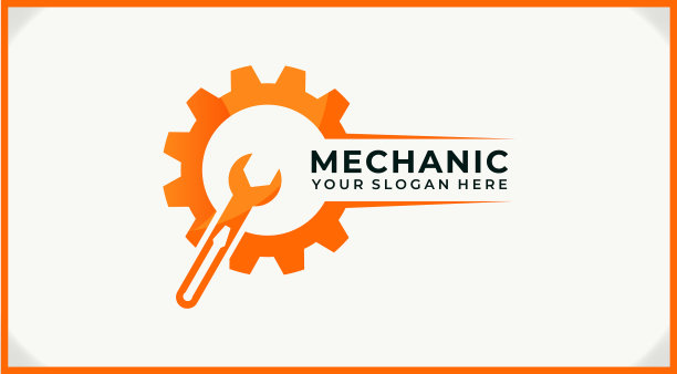 螺丝刀扳手和齿轮标志设计图片下载