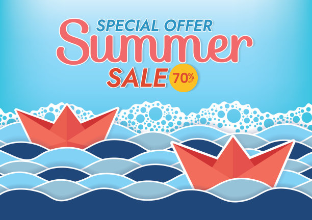 夏天日落海滩背景海滩对象图片下载