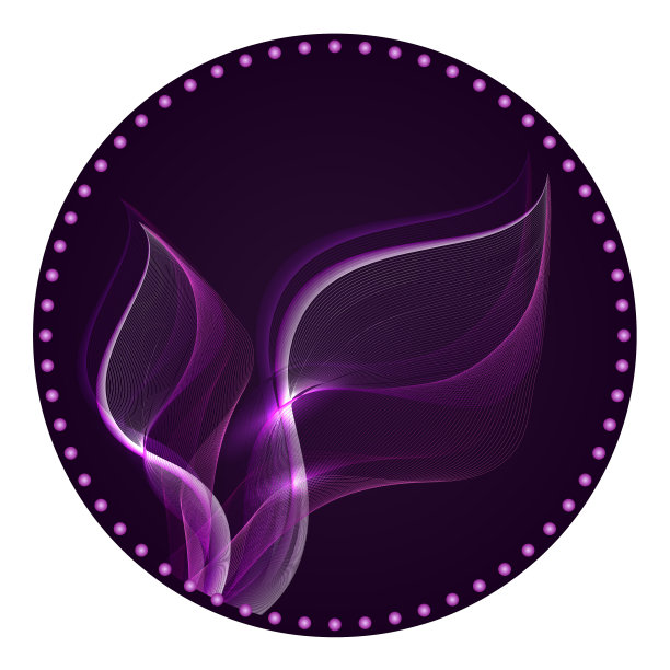 紫色漩涡旋转图标装饰发光图片下载