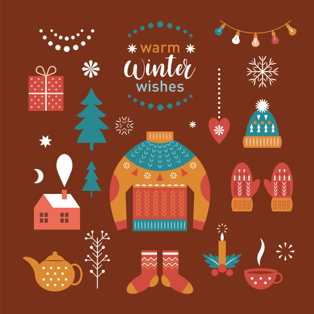 圣诞图形元素的集合图片下载