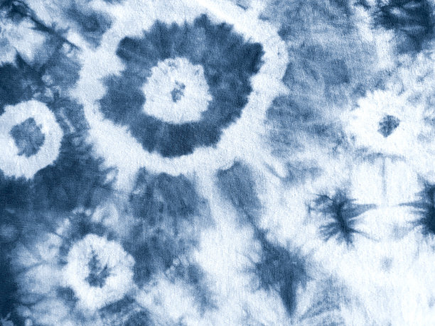 扎染shibori图案。摘要扎染工艺手工染色织物。图片下载