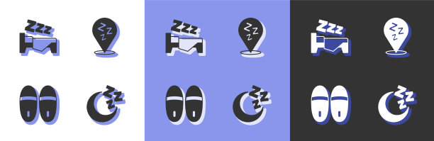 Set moon和stars时间睡觉拖鞋和图片下载