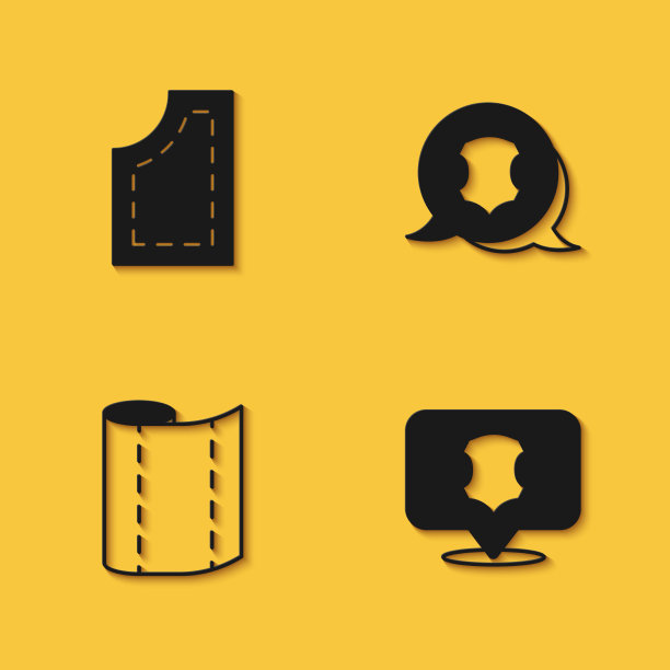 集缝制图案皮革纺织面料卷图片下载