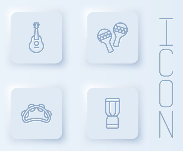 集线吉他、沙球、铃鼓和非洲图片下载