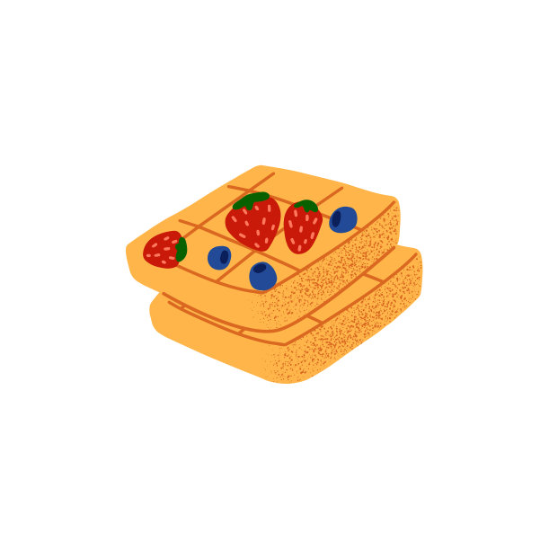 比利时华夫饼配新鲜浆果和甜面团图片下载