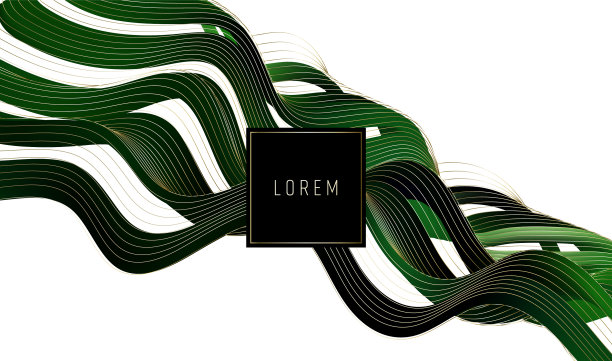 金线模板艺术封面设计图片下载