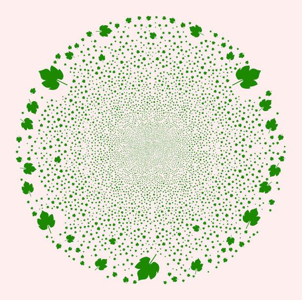 葡萄叶图标镶嵌爆发圆形球状图片下载