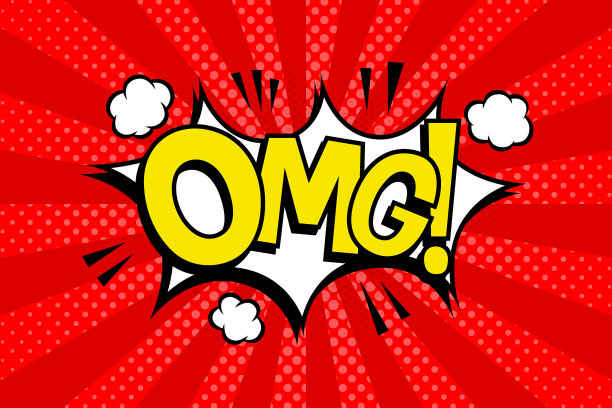 Omg漫画书中的抽象背景文字图片下载