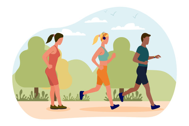 在公园慢跑的人图片下载