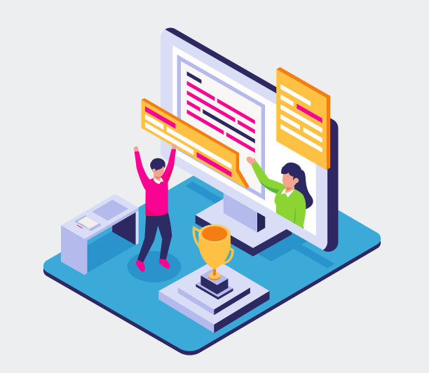 青少年在线学习概念的等距性图片下载