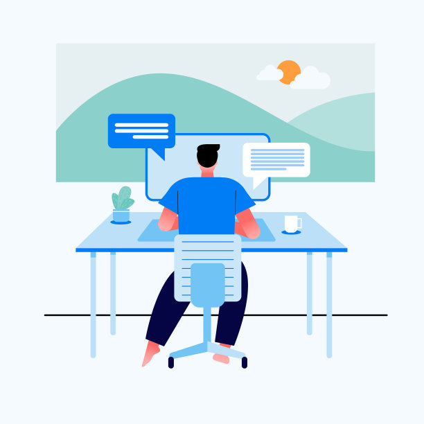 在家工作概念设计，自由职业者工作图片下载