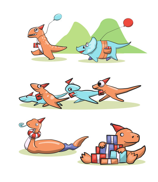 一大堆孤立的元素来庆祝生日图片下载